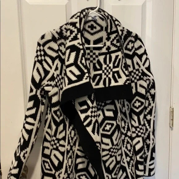 Oversized Chunky Sweater Jacket Shacket Tribal - Picture 3 of 14